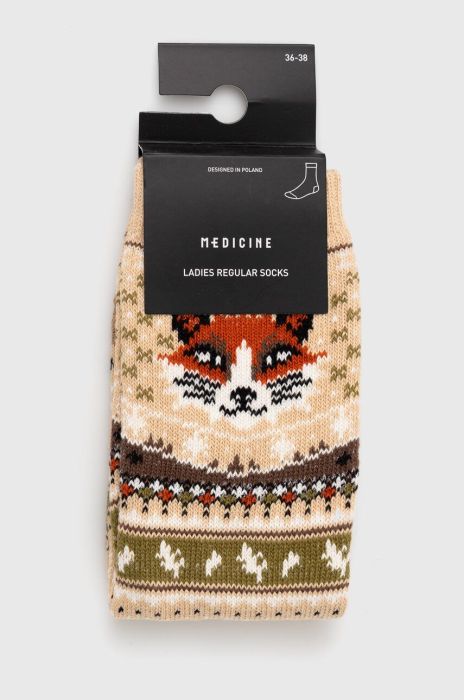 Шкарпетки Medicine жіночі колір бежевий Шкарпетки Medicine жіночі колір бежевий