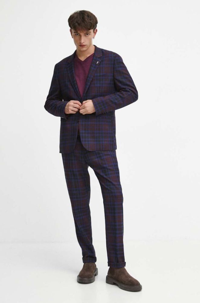 Піджак Medicine чоловіча колір бордовий фото 2