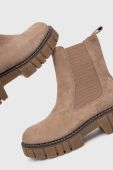 Замшеві черевики Medicine колір бежевий на платформі