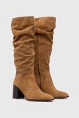 Чоботи Medicine колір коричневий каблук блок