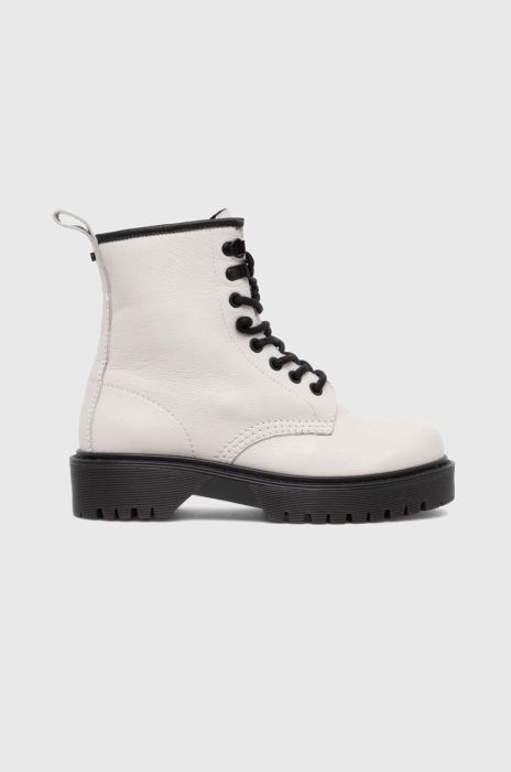 Шкіряні черевики Medicine колір бежевий на платформі Шкіряні черевики Medicine колір бежевий на платформі