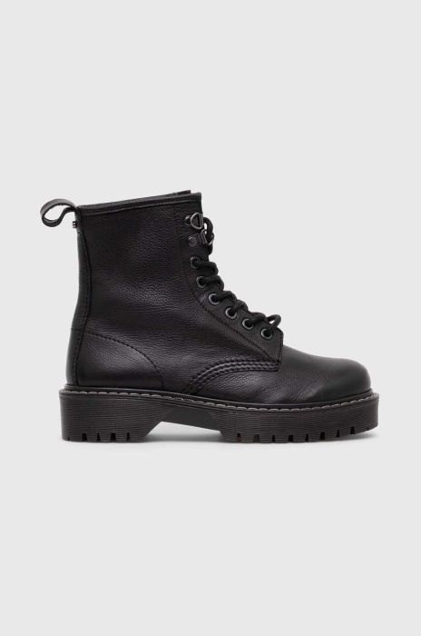 Шкіряні черевики Medicine колір чорний на платформі Шкіряні черевики Medicine колір чорний на платформі
