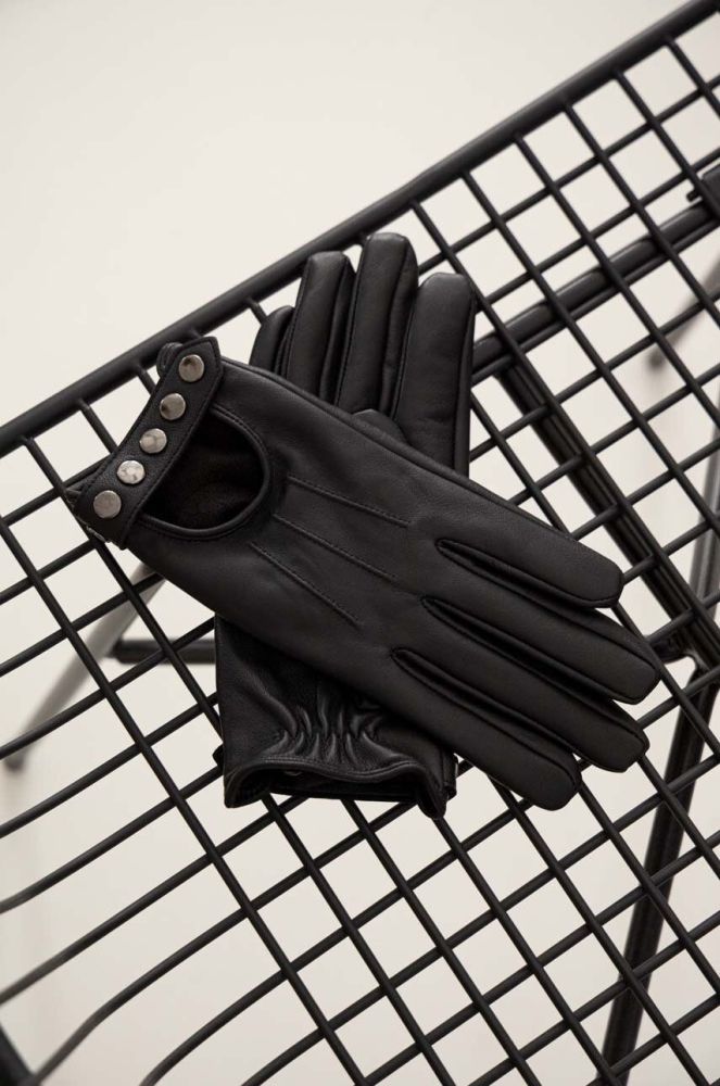 Шкіряні рукавички Medicine жіночі колір чорний (3545476)