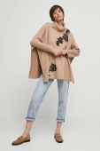 Пончо Medicine колір бежевий