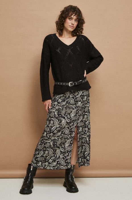 Спідниця Medicine колір чорний midi пряма (3549716)