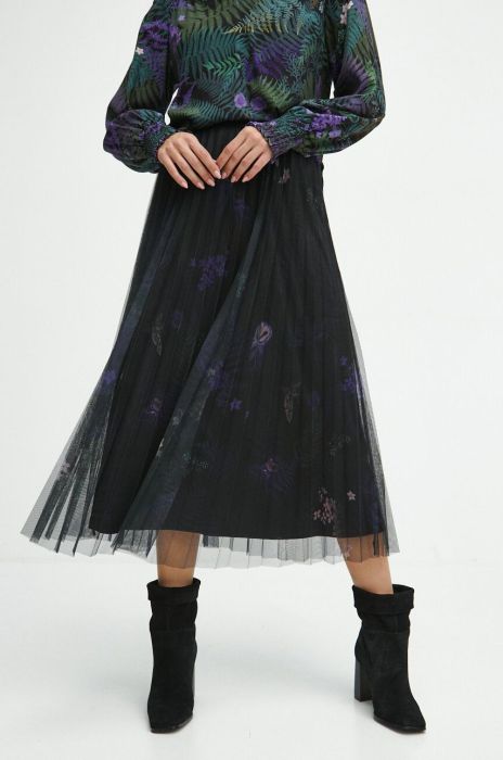 Спідниця Medicine колір чорний maxi розкльошена (3643664) Спідниця Medicine колір чорний maxi розкльошена (3643664)