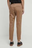 Штани Medicine жіночі колір коричневий фасон chinos середня посадка