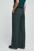 Штани Medicine жіночі колір зелений широке висока посадка (3384449)