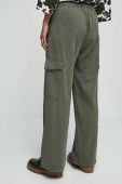 Штани Medicine жіночі колір зелений широке висока посадка (3355223)