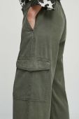 Штани Medicine жіночі колір зелений широке висока посадка (3355223)