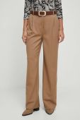 Штани Medicine жіночі колір бежевий широке висока посадка (3545494)