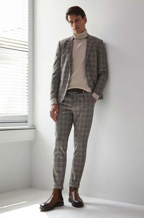 Штани Medicine чоловічі колір коричневий облягаюче (3511104)