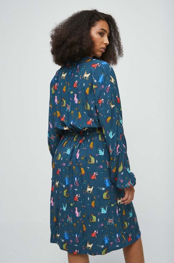 Сукня Medicine колір бірюзовий midi oversize (3469551) фото 3