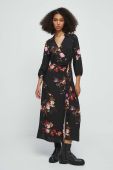 Сукня Medicine колір чорний midi розкльошена (3469561)