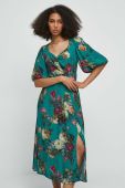 Сукня Medicine колір зелений midi розкльошена (3469586)
