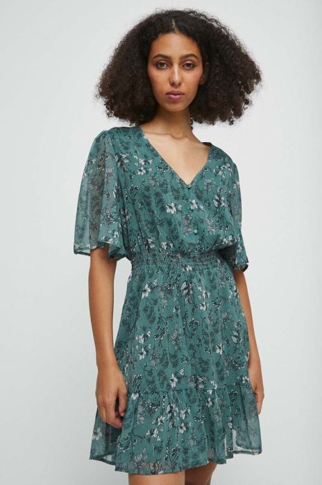 Сукня Medicine колір бірюзовий mini розкльошена (3494344)