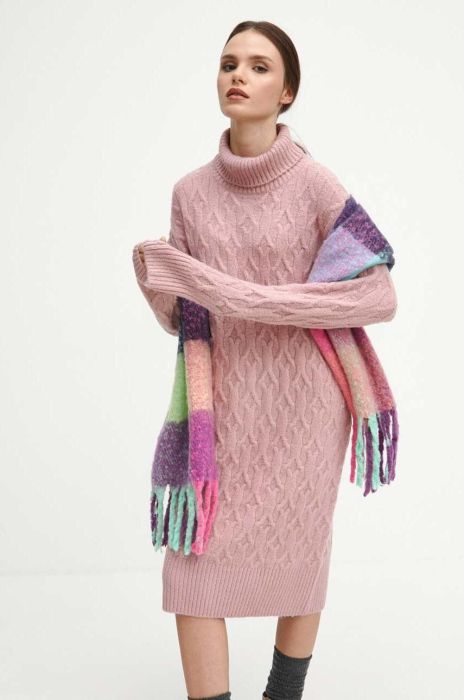 Сукня Medicine колір рожевий midi oversize (3626870)