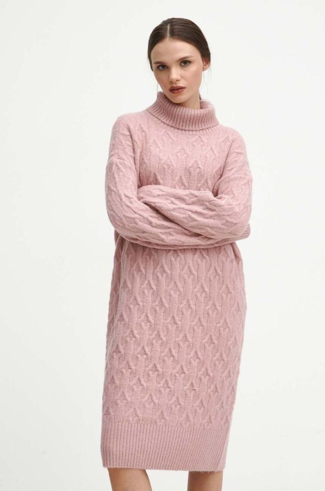 Сукня Medicine колір рожевий midi oversize (3626870) фото 4
