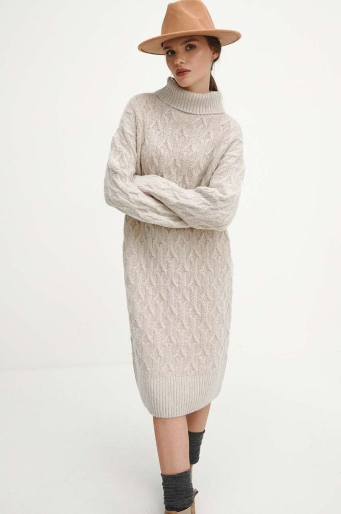 Сукня Medicine колір бежевий midi oversize (3626866) фото 4