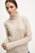 Светр з домішкою вовни Medicine жіночий колір бежевий гольф (3620796)