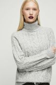 Светр з домішкою вовни Medicine жіночий колір сірий гольф (3620775)