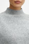 Светр з домішкою вовни Medicine жіночий колір сірий теплий півгольф