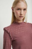 Светр Medicine жіночий колір рожевий легкий півгольф