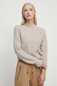 Светр Medicine жіночий колір бежевий теплий півгольф (3573151)