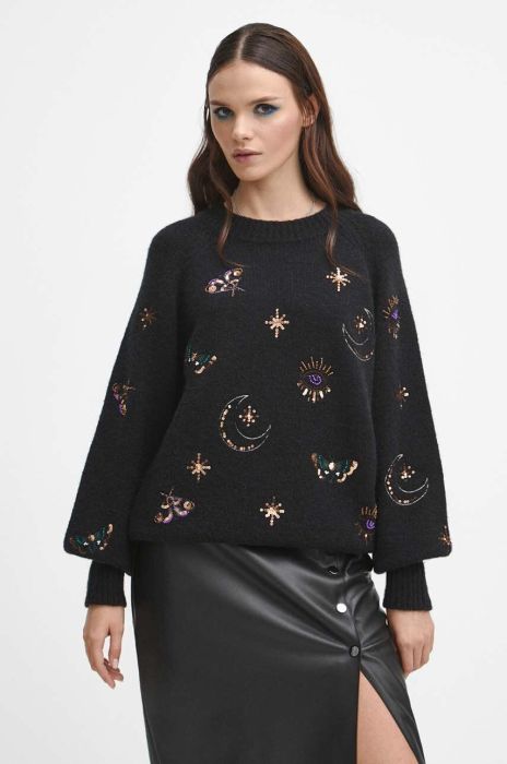Светр Medicine жіночий колір чорний теплий