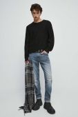 Бавовняний светр Medicine колір чорний легкий (3503414)