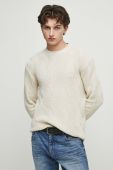 Бавовняний светр Medicine колір бежевий (3608778)