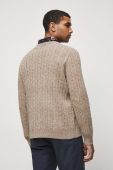 Светр з домішкою вовни Medicine чоловічий колір бежевий