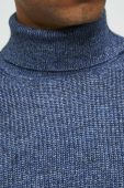 Светр з домішкою вовни Medicine чоловічий колір синій гольф
