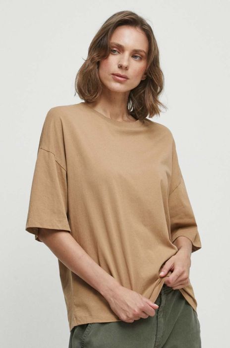 Бавовняна футболка Medicine колір бежевий (3440159)