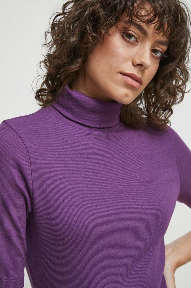 Футболка Medicine жіночий колір фіолетовий гольф (3573128)