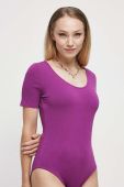 Бавовняне боді Medicine жіноче колір фіолетовий