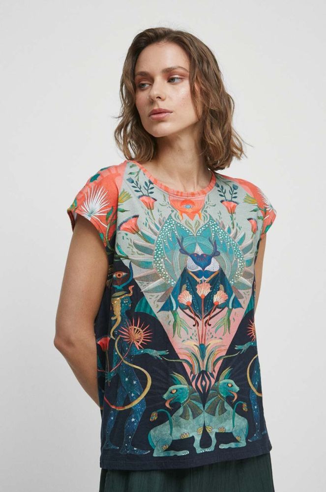Бавовняна футболка Medicine жіноча колір барвистий (3355245)