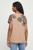 Бавовняна футболка Medicine жіноча колір бежевий (3433276)