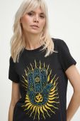 Бавовняна футболка Medicine жіночий колір чорний (3673509)
