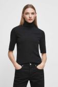 Футболка Medicine жіночий колір чорний гольф (3545429)