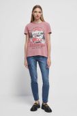 Бавовняна футболка Medicine колір рожевий (3569343)