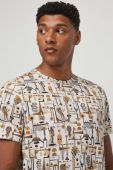 Бавовняна футболка Medicine чоловічий колір бежевий візерунок (3368052)