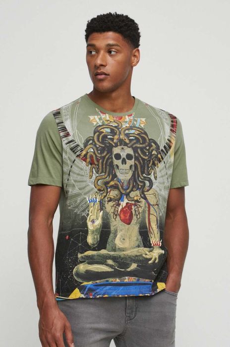 Бавовняна футболка Medicine чоловічий колір зелений з принтом (3368081)