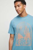 Бавовняна футболка Medicine колір бірюзовий з принтом (3440196)
