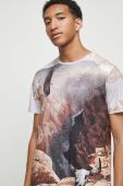 Бавовняна футболка Medicine чоловічий колір бежевий візерунок (3440081)