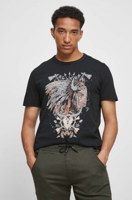 Бавовняна футболка Medicine колір чорний з принтом (3440102)