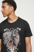 Бавовняна футболка Medicine колір чорний з принтом (3440102)