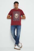 Футболка Medicine чоловічий колір бордовий з принтом