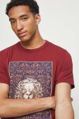 Футболка Medicine чоловічий колір бордовий з принтом