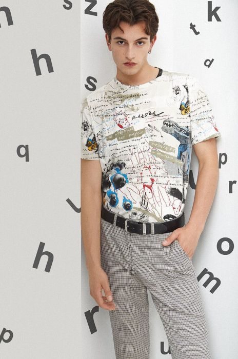 Бавовняна футболка Medicine колір бежевий візерунок (3456232)